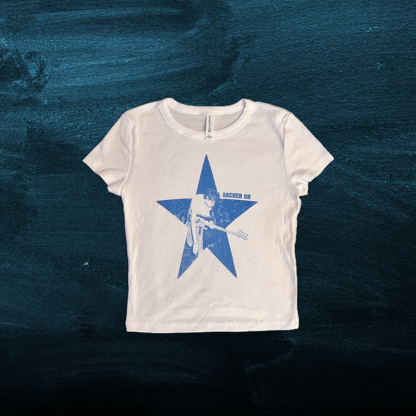 Blue Juan Star Archer Oh Women's Baby Tee Crop
